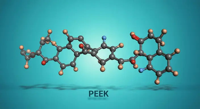 Химическая структура полимерной цепи PEEK